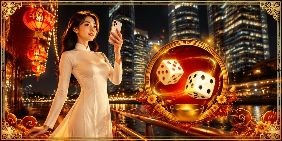 Người dùng tại Hà Nội trải nghiệm trò chơi Tài Xỉu trực tuyến với trang phục áo dài truyền thống